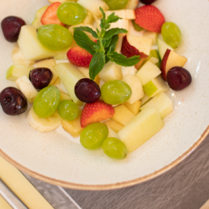 Fruit salad with or without Mykonian yogurt